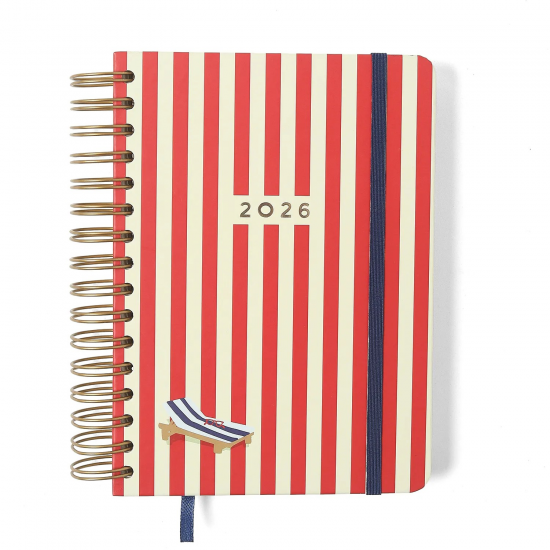 Agenda Planner Wire-O 2026 Praia Diária A5 Sol Agenda Planner Wire-O 2026 Praia Diária A5 Sol