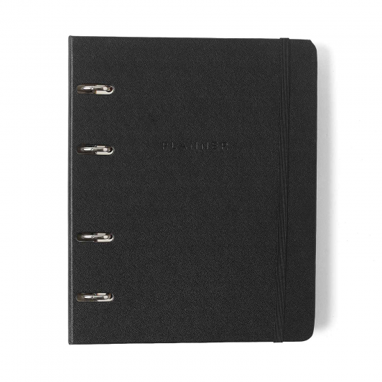 Agenda Planner Argolado 2026 Clássica Semanal Notas A5 Preta – Cícero