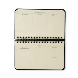 Agenda Planner Wire-O 2026 Doce Florada Semanal Office 15,5x9 Azul