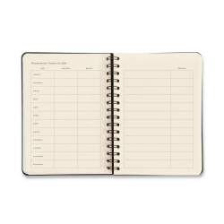 Agenda Planner Wire-O 2026 Doce Florada Semanal Anotações A5 Preto