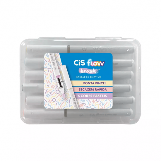 Marcador Criativo CIS Flow Brush – Estojo com 6 Cores Marcador Criativo CIS Flow Brush – Estojo com 6 Cores