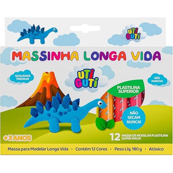 MASSA LONGA VIDA UTIGUTI 12 CORES 180G. MASSA LONGA VIDA UTIGUTI 12 CORES 180G.
