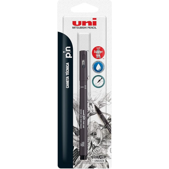 CANETA UNIPIN 0.5 PRETA CANETA UNIPIN 0.5 PRETA