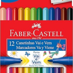 CANETINHA VAI E VEM 12 CORES FABER CASTELL
