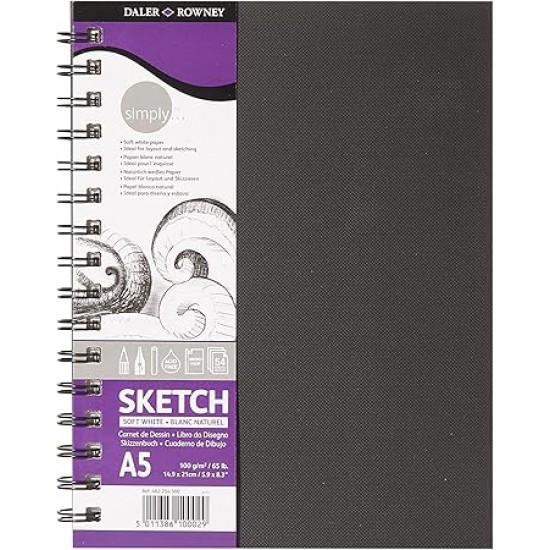 SKETCHBOOK DALER ROWNEY SIMPLY ESPIRAL A5 100G SKETCHBOOK DALER ROWNEY SIMPLY ESPIRAL A5 100G