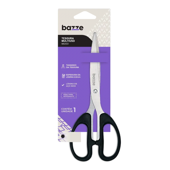 Tesoura Multifuncional B8203 21 cm – Bazze Tesoura Multifuncional B8203 21 cm – Bazze