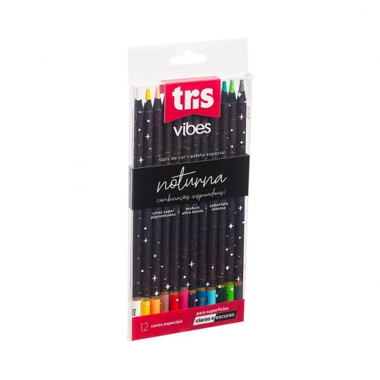 LAPIS COR TRIS VIBES NOTURNA 12CORES