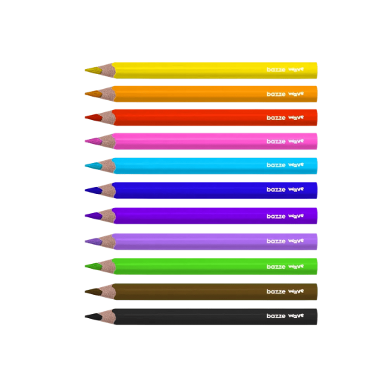 LÁPIS DE COR BAZZE WAVE JUMBO C/12 LÁPIS DE COR BAZZE WAVE JUMBO C/12