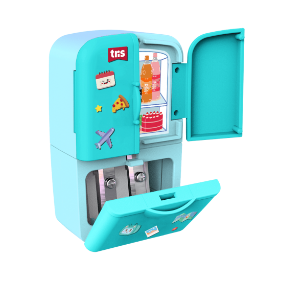 Apontador Duplo com Depósito + Borracha Frost – Tris