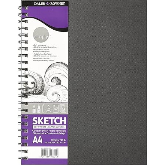 SKETCHBOOK DALER ROWNEY SIMPLY ESPIRAL A4 100G SKETCHBOOK DALER ROWNEY SIMPLY ESPIRAL A4 100G
