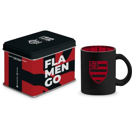 CANECA VIDRO DIAMOND METALIC LATA FLAMENGO CANECA VIDRO DIAMOND METALIC LATA FLAMENGO