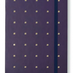 CADERNETA BOSSA NOVA CÍCERO SEM PAUTA 14X21 PONTOS AZUL