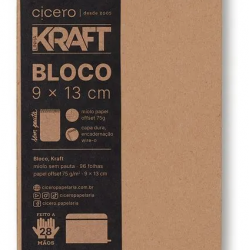 BLOCO CÍCERO KRAFT ORIGINAL S/PAUT 9X13 BLOCO CÍCERO KRAFT ORIGINAL S/PAUT 9X13