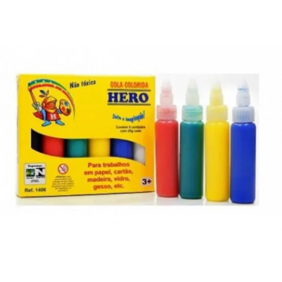 COLA COLORIDA HERO C/6 CORES