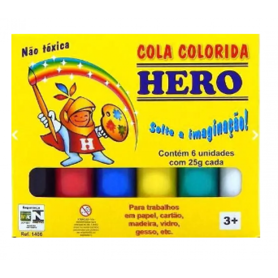 COLA COLORIDA HERO C/6 CORES