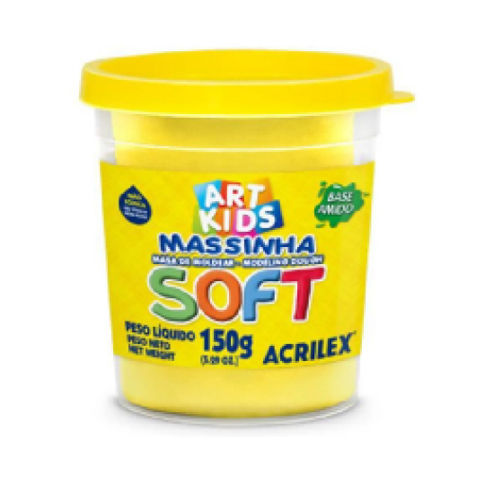 MASSA DE MODELAR SOLFT ACRILEX 150GRS AMARELO LIMAO MASSA DE MODELAR SOLFT ACRILEX 150GRS AMARELO LIMAO