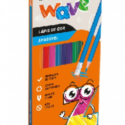 LAPIS COR BAZZE WAVE APAGAVEL 12CORES