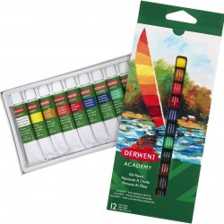 TINTA OLEO DERWENT ACADEMY C/12 12ML 23,8X2X10,6