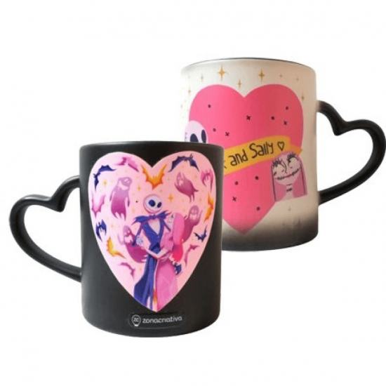 CANECA MAGIC CORACAO 300ML JACK SALLY NAMORADOS CANECA MAGIC CORACAO 300ML JACK SALLY NAMORADOS