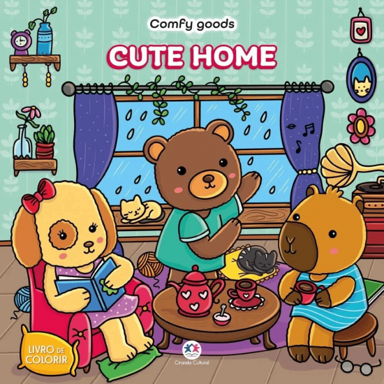 Livro de Colorir Cute Home – Ilustrações Exclusivas para Relaxamento e Criatividade Livro de Colorir Cute Home – Ilustrações Exclusivas para Relaxamento e Criatividade