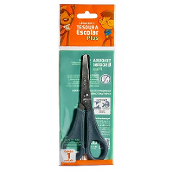 Tesoura Escolar Plus Inox 130mm – Leo & Leo Tesoura Escolar Plus Inox 130mm – Leo & Leo