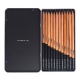 LÁPIS GRAPHITE ARTOOLS 12 GRADUAÇÕES ESTOJO METAL ARTÍSTICO