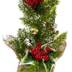 ENFEITE DE MESA ARVOREC/ FRUTOS BASE 23CM X 10CM X 33CM