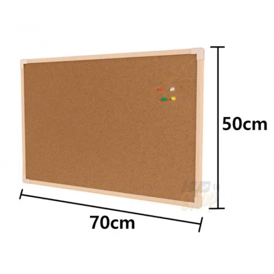 QUADRO DE CORTICA MADEIRA PINUS NEO 70 X 50CM STALLO