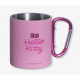 Caneca Hello Kitty com Mosquetão 300ml Aço Inox – Prática e Estilosa Caneca Hello Kitty com Mosquetão 300ml Aço Inox – Prática e Estilosa