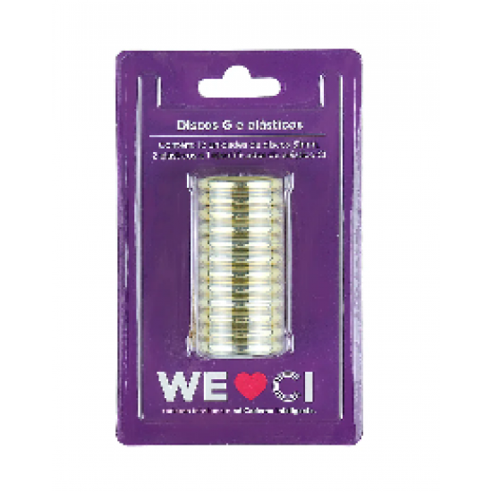 DISCOS + ELASTICO DOURADO - G (31MM) DISCOS + ELASTICO DOURADO - G (31MM)