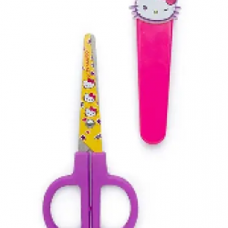 TESOURA ESCOLAR ESTAMPADA COM CAPA HELLO KITTY LEOLEO TESOURA ESCOLAR ESTAMPADA COM CAPA HELLO KITTY LEOLEO