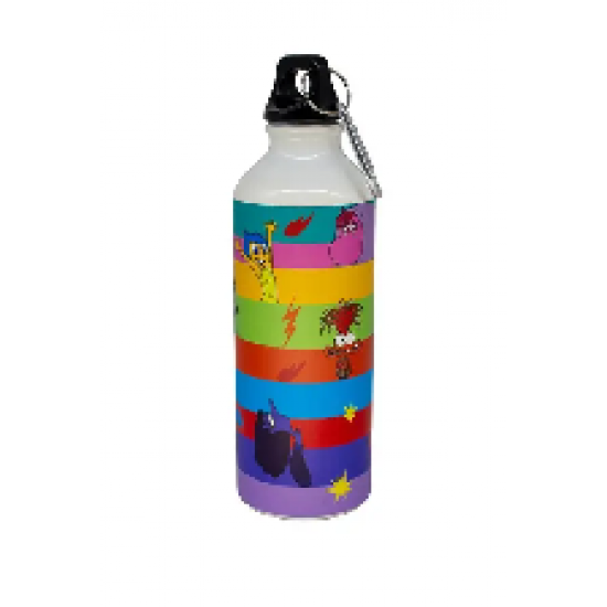 GARRAFA DE ALUMINIO 500ML C/MOSQUETAO DIVERTIDAMENTE GARRAFA DE ALUMINIO 500ML C/MOSQUETAO DIVERTIDAMENTE