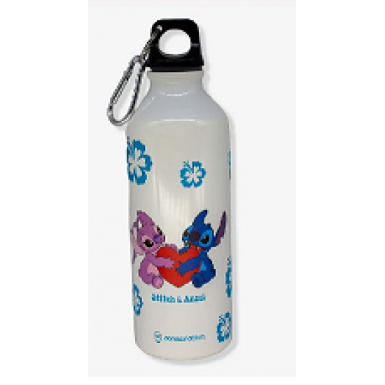 GARRAFA DE ALUMINIO 500ML C/MOSQUETAO STITCH NAMORADOS GARRAFA DE ALUMINIO 500ML C/MOSQUETAO STITCH NAMORADOS