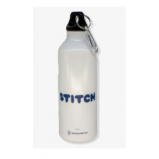 GARRAFA DE ALUMINIO BRANCA 500ML C/MOSQUETAO STITCH CUTE GARRAFA DE ALUMINIO BRANCA 500ML C/MOSQUETAO STITCH CUTE