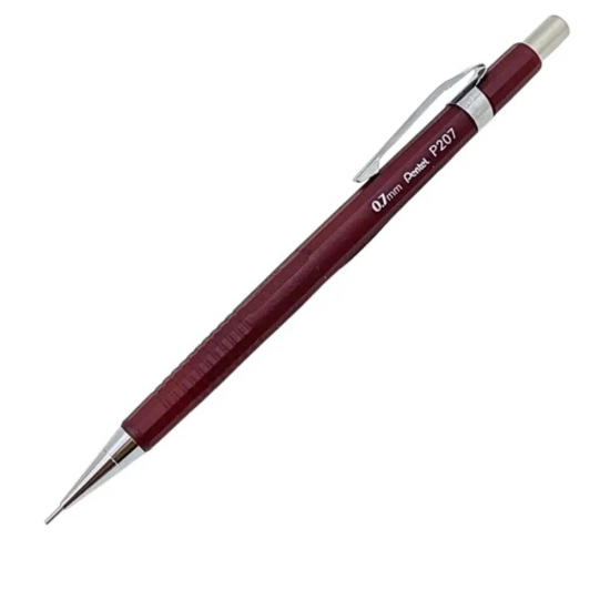 Lapiseira Pentel Sharp P207 0.7mm Vermelha – Traço Encorpado Lapiseira Pentel Sharp P207 0.7mm Vermelha – Traço Encorpado