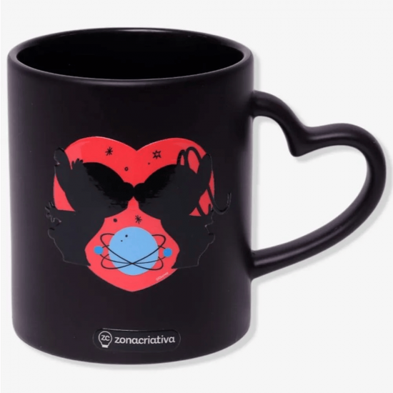 CANECA MAGIC CORACAO 300ML STITCH E ANGEL NAMORADOS PRETA CANECA MAGIC CORACAO 300ML STITCH E ANGEL NAMORADOS PRETA