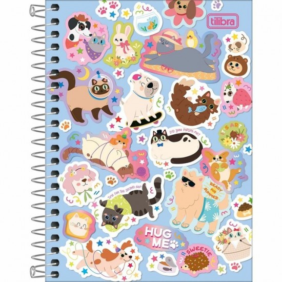 Caderneta Espiral Capa Dura 1/8 Hug Me 80 Folhas – Tilibra Caderneta Espiral Capa Dura 1/8 Hug Me 80 Folhas – Tilibra