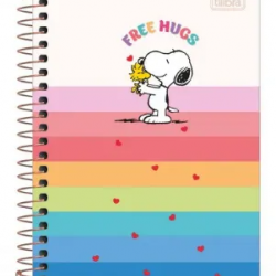 Caderneta Espiral Capa Dura 1/8 Snoopy 80 Folhas – Tilibra
