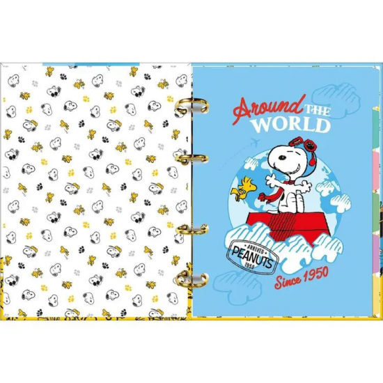 Caderno Argolado Snoopy 80 Folhas – Tilibra Caderno Argolado Snoopy 80 Folhas – Tilibra