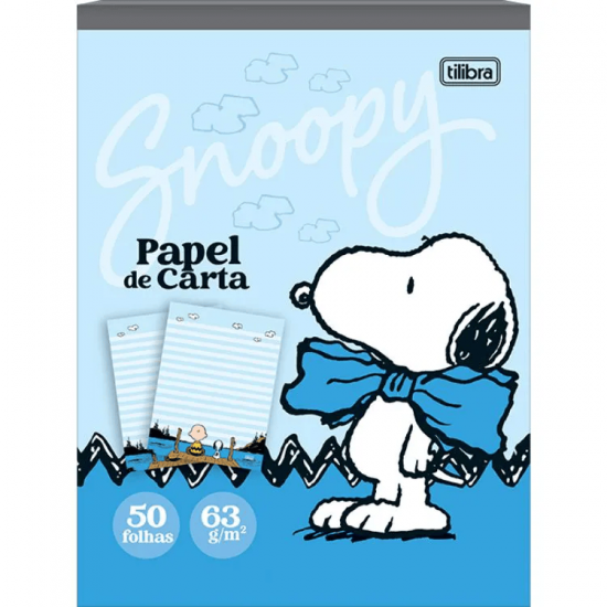Caderno Colado Papel de Carta Snoopy 50 Folhas – Tilibra Caderno Colado Papel de Carta Snoopy 50 Folhas – Tilibra