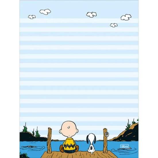 Caderno Colado Papel de Carta Snoopy 50 Folhas – Tilibra Caderno Colado Papel de Carta Snoopy 50 Folhas – Tilibra