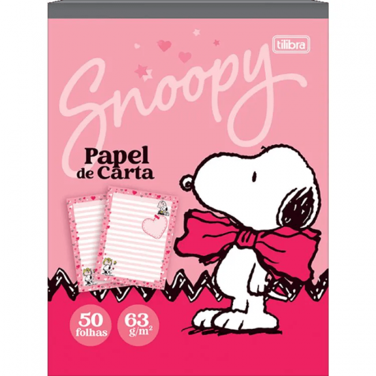 Caderno Colado Papel de Carta Snoopy 50 Folhas – Tilibra Caderno Colado Papel de Carta Snoopy 50 Folhas – Tilibra