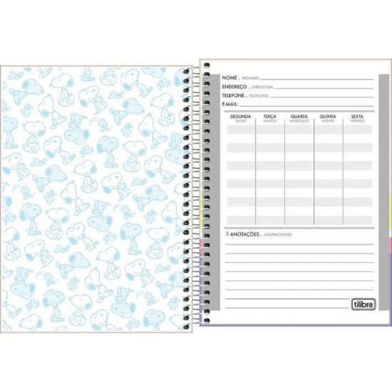 Caderno Espiral Capa Dura 1/4 Snoopy 80 Folhas – Tilibra Caderno Espiral Capa Dura 1/4 Snoopy 80 Folhas – Tilibra
