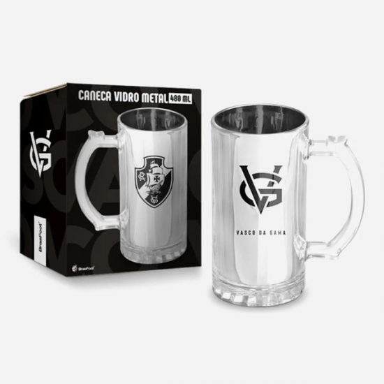 CANECA VIDRO METALIC TIMES - VASCO
