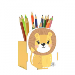 Porta-Lápis LeãO | Organização Divertida para Espaços Infantis