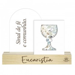 Madeirinha de Mesa “Sinal de Fé – Eucaristia”