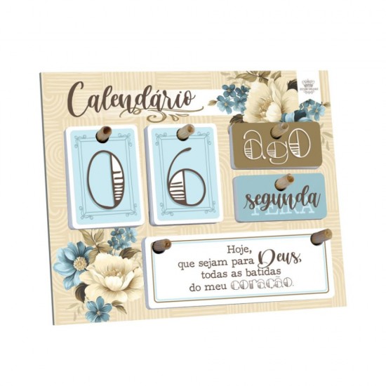 Calendário Permanente Floral Religioso – Mesa
