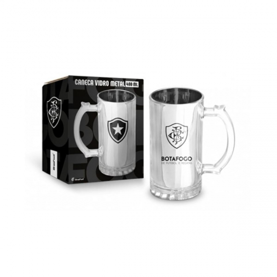 CANECA VIDRO METALIC TIMES BOTAFOGO CANECA VIDRO METALIC TIMES BOTAFOGO