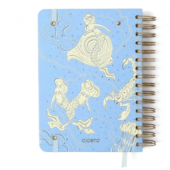 Agenda Planner Wire-O 2026 Origens Diária A5 Aqua Azul Agenda Planner Wire-O 2026 Origens Diária A5 Aqua Azul