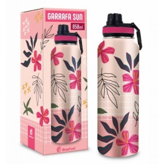GARRAFA TERMICA SUN 850ML TEMAS FLOWERS GARRAFA TERMICA SUN 850ML TEMAS FLOWERS